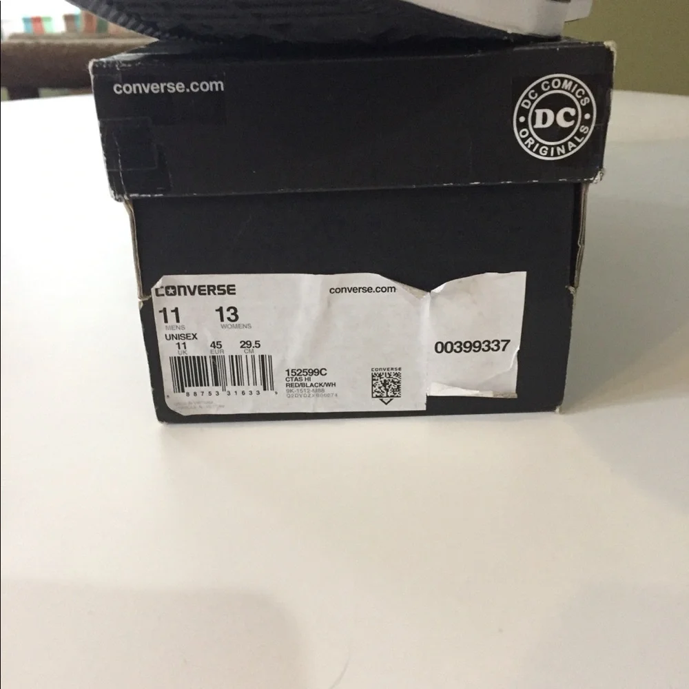 NWTin Box Harley Quinn Converse HighTops M 11, W13 - Picture 4 of 10